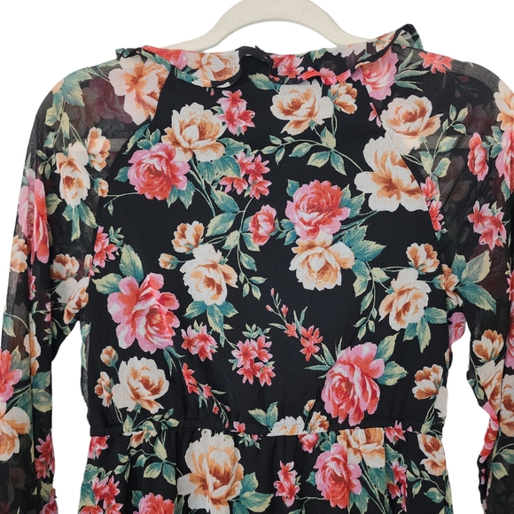 American Eagle Floral Chifon Mini Dress - Picture 7 of 8